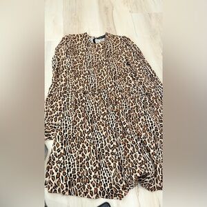 Zara Animal Print Dress with Black and Brown Accents